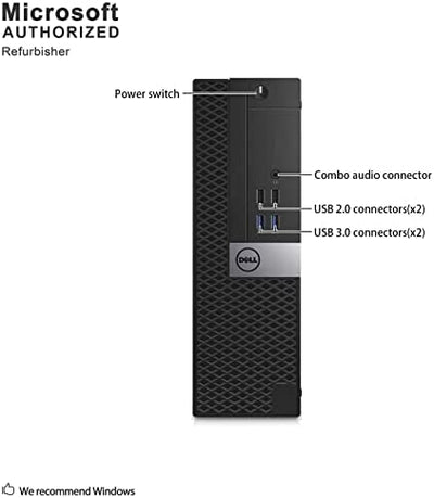 Dell Optiplex 3040-SFF, Core i5-6500 3.2GHz, 8GB RAM, 256GB Solid State Drive, DVDRW, Windows 10 Pro 64bit (Renewed) - & A Used HD Monitor!