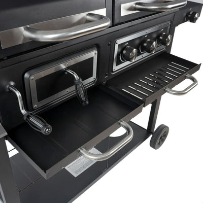 RevoAce Dual Fuel Gas & Charcoal Combo Grill, Black with Stainless! (BRAND NEW IN THE BOX)