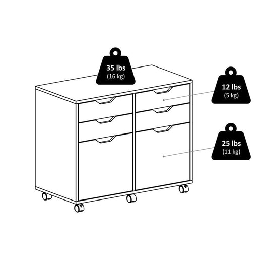 Winsome Wood Halifax 2-Section Mobile Storage Cabinet, White!

-Brand new in the box