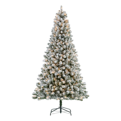 Holiday Time 7.5-Foot Pre-Lit Flocked Frisco Pine Artificial Christmas Tree!

-Brand new out of the box (We do have original box)