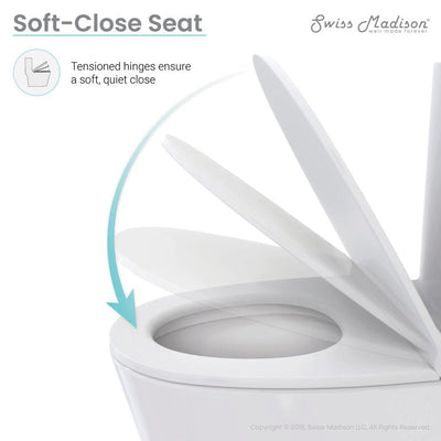 Swiss Madison St. Tropez 1-Piece 1.1/1.6 GPF Dual Flush Elongated Toilet in Glossy White!  **New in box**