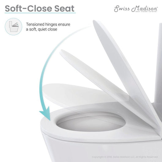 Swiss Madison St. Tropez 1-Piece 1.1/1.6 GPF Dual Flush Elongated Toilet in Glossy White!  **New in box**