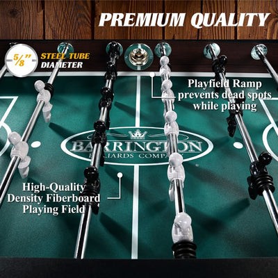 Barrington 56 Inch Premium Furniture Foosball Soccer Table!

-Brand new in the box
