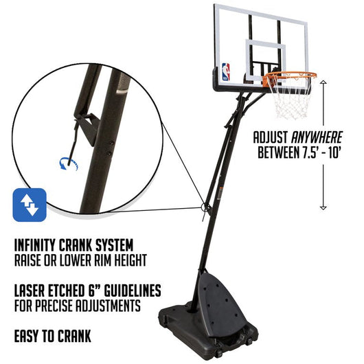 NBA 50 In. Portable Basketball System Hoop with Polycarbonate Backboard!

-Brand new in the box 