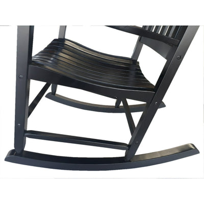 Mainstays Outdoor Wood Porch Rocking Chair, Black, Set of 2!

-Brand new and assembled -(One Chair Does Have a Small Crack on The Side of the butt, photos shown)