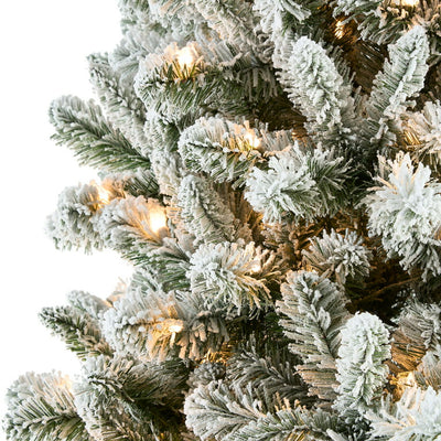 Holiday Time 7.5-Foot Pre-Lit Flocked Frisco Pine Artificial Christmas Tree!

-Brand new out of the box (We do have original box)