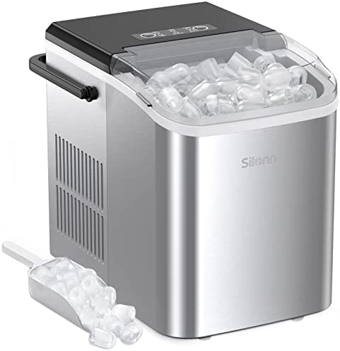 Silonn Countertop Ice Maker Machine with Handle, Portable Ice Makers Countertop, Makes up to 27 lbs.!

-Brand new in the box 
