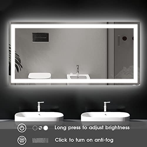 KINGDALAI LED Mirror for Bathroom 60 x 24, Lighted Vanity Mirror with Lights for Wall with Anti Fog, Stepless Dimmable, Memory Function (Backlit + Front Lights)!

-Brand new in the box 