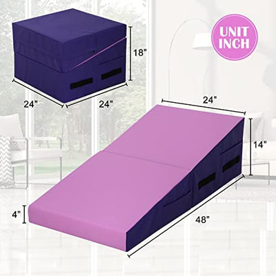 Incline Gymnastics Mat, 48x24 Inch Foldding Gymnastic Tumbling Mat with Handle!

-Brand new in the box 