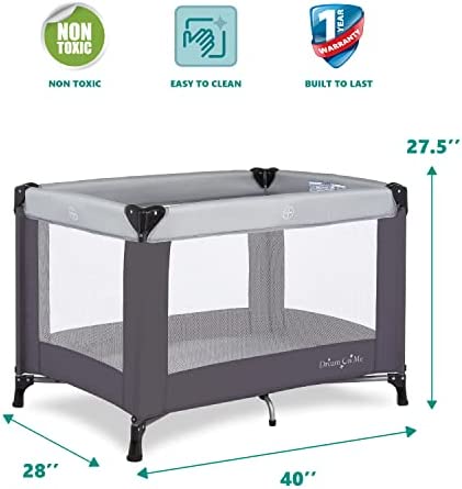 Dream On Me Nest Portable Play Yard With Carry Bag And Shoulder Strap, Grey!

-Brand new in the box 