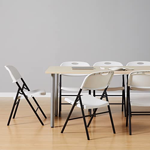 Amazon Basics Folding Plastic Chair, 350-Pound Capacity, White, 6-Pack- NEW IN BOX!!!