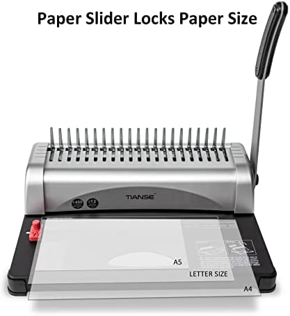 TIANSE Binding Machine, 21-Holes, 450 Sheets, Comb Binding Machines with Starter Kit!

-Brand new in the box