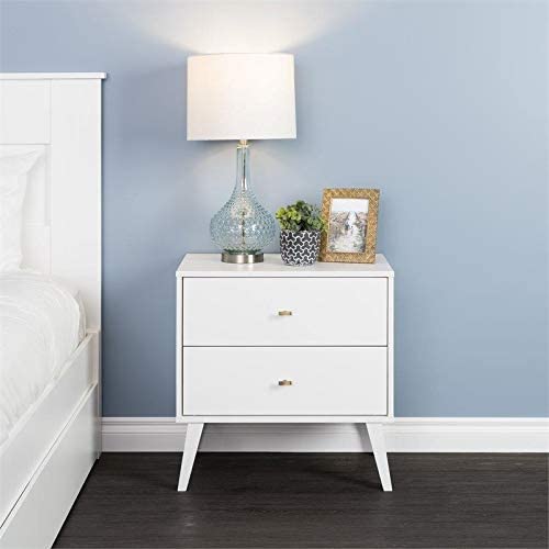 Prepac Milo Mid Century Modern Nightstand, 2-Drawer, White!

-Brand new in the box 