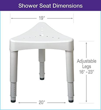 Maddak Adjustable Corner Shower Seat, White!

-Brand new in the box 