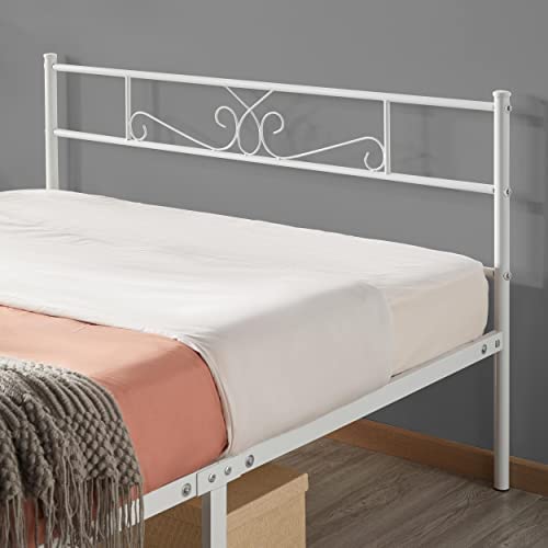 Classic Metal Platform Bed Frame with Headboard and Footboard for Adults Girl/Boy, Full Size White!

-Brand new in the box 