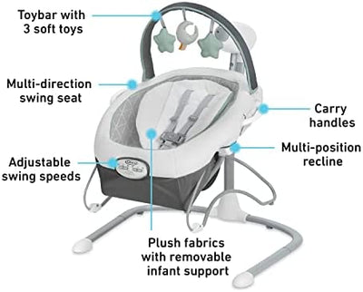 Graco Soothe 'n Sway LX Baby Swing with Portable Bouncer, Derby!

-Brand new in the box 