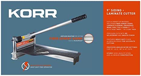 KORR KMAP001 9 inch Laminate Flooring and Siding Cutter with Heavy Duty Fixed Aluminum Fence and Built-in Precision Angled Miter Settings!

-Brand new in the box 