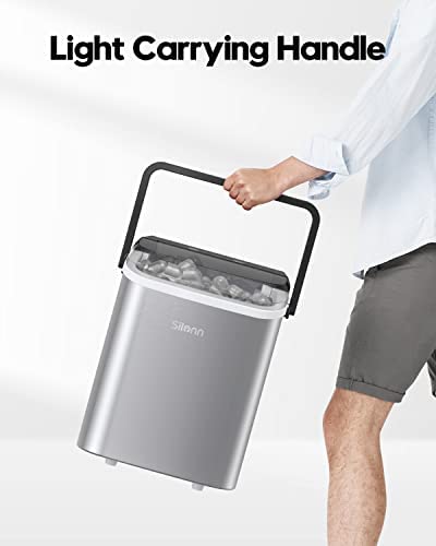 Silonn Countertop Ice Maker Machine with Handle, Portable Ice Makers Countertop, Makes up to 27 lbs.!

-Brand new in the box 