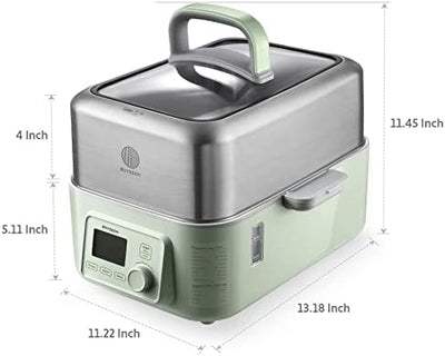 BUYDEEM G563 5-Quart Electric Food Steamer for Cooking, Stainless Steel Steamer Tray & Glass Lid, Cozy Greenish, 1500W!

Brand new in the box 