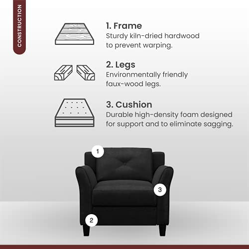 Lifestyle Solutions Grayson Armchair, Black!

-Brand new and Assembled