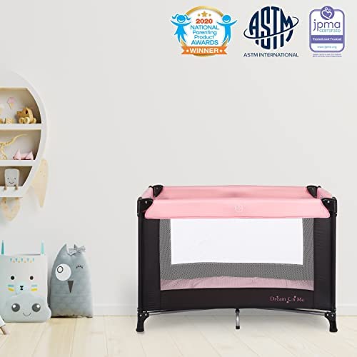 Dream On Me Nest Portable Play Yard with Carry Bag and Shoulder Strap, Pink!

-Brand new in the box 