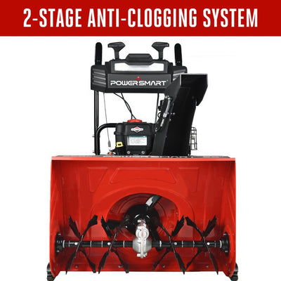 PowerSmart 26 in. Two Stage Electric Start Gas Snow Blower with Brigg Stratton Engine PSS2260BS!

-Brand new and Assembled