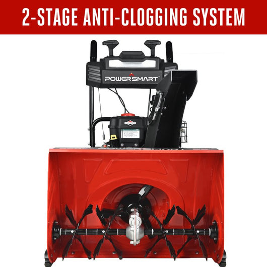 PowerSmart 26 in. Two Stage Electric Start Gas Snow Blower with Brigg Stratton Engine PSS2260BS!

-Brand new and Assembled