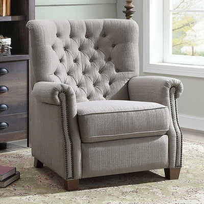 !!!REDUCED!!! Better Homes & Garden Tufted Push Back Recliner, Gray Fabric Upholstery!  -Brand new out of the box