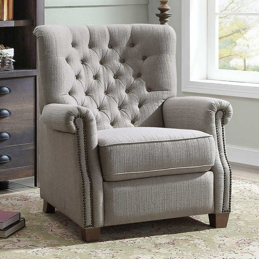 !!!REDUCED!!! Better Homes & Garden Tufted Push Back Recliner, Gray Fabric Upholstery!  -Brand new out of the box