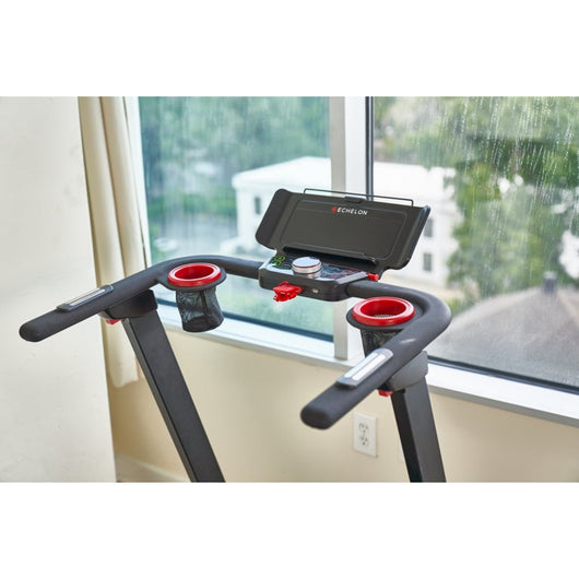 Echelon Stride Sport Auto-Fold Compact Treadmill with 12 Levels of Incline!

-Brand new and assembled but the wheels are not perfect from shipping. Treadmill does not roll very well, functionality is perfect though