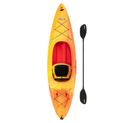 Lifetime Charger 10 Ft. Sit-In Kayak (Paddle Included), 91037!

-Brand new, may have very light scratchs from shipping on bottom. (Bavk End Bungee is Missing a Hook, Photos shown)