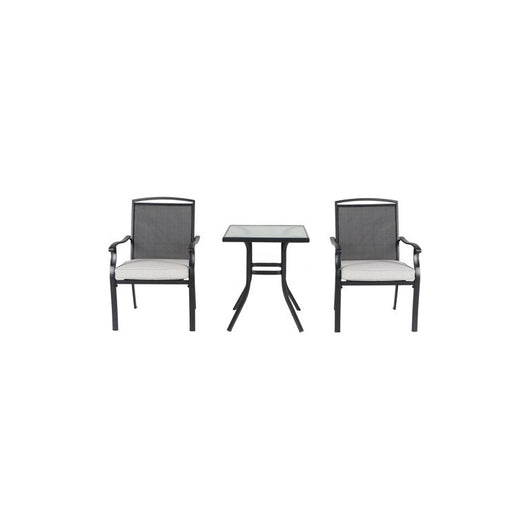 Mainstays Alexandra Square 3-Piece Outdoor Furniture Patio Bistro Set, Gray!

-Brand new in the box

-GREAT BISTRO FOR ANY SMALLER SIZED PORCH SPACE!!