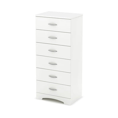 South Shore Step 6-Drawer Tall Lingerie Chest - Rustic Style, Pure White!

-Brand new in the box 