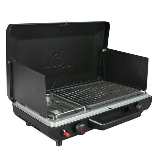 Ozark Trail 2-in-1 Portable 2 Burner Propane Camp Stove Grill!

-Brand new in the box 