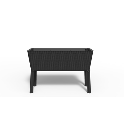 Keter 19.4" x 44.9" x 29.8" Black Resin Raised Garden Kit!! BRAND NEW, MINOR CRACK FROM SHIPPING!!