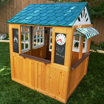 KidKraft Garden View Outdoor Wooden Playhouse with Ringing Doorbell, Mailbox & Chalkboard!

-Brand new in the box 