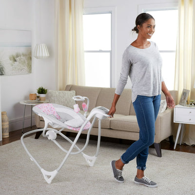 Ingenuity SimpleComfort Multi-Direction Compact Baby Swing with Vibrating Seat - Cassidy (Pink)!

-Brand new in the box 