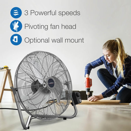 Lasko 20" Max Performance Pivoting High Velocity Floor Fan!

-Brand new in the box 