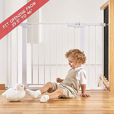 Mom's Choice Awards Winner-Cumbor 29.5-46" Auto Close Safety Baby Gate, Extra Tall and Wide Child Gate!

-Brand new in the box 