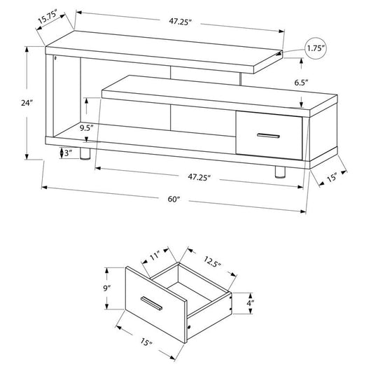 Monarch Tv Stand White With 1 Drawer For TVs Up To 47"L!

-Brand new in the box 