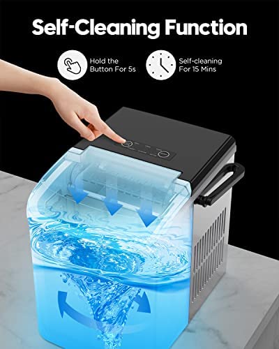 Silonn Countertop Ice Maker Machine with Handle, Portable Ice Makers Countertop, Makes up to 27 lbs.!

-Brand new in the box 
