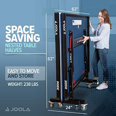 JOOLA Inside - Professional MDF Indoor Table Tennis Table with Quick Clamp Ping Pong Net and Post Set!

-Brand new in the box (Box is Large & Heavy, Must Bring Help To Lift - Must Bring Pick Up TRUCK OR TRAILER)