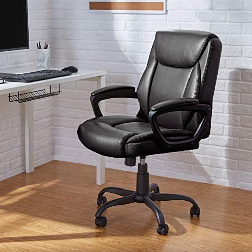 Amazon Basics Classic Puresoft Padded Mid-Back Office Computer Desk Chair with Armrest - Black!

-Brand new in the box 