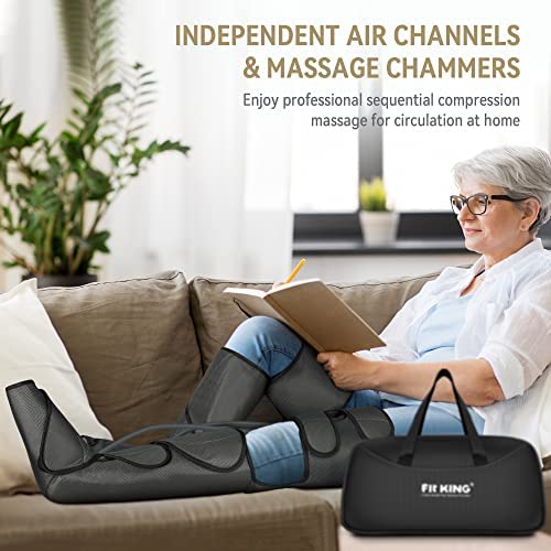 FIT KING Foot and Leg Massager for Circulation and Relaxation with Hand-held Controller 3 Modes 3 Intensities FT-012A!