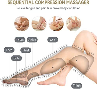FIT KING Foot and Leg Massager for Circulation and Relaxation with Hand-held Controller 3 Modes 3 Intensities FT-012A!