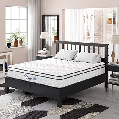 Vesgantti 9 Inch Multilayer Hybrid Full Mattress, Ergonomic Design with Breathable Foam and Pocket Spring/Medium Plush Feel!