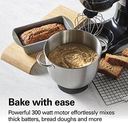 Hamilton Beach Electric Stand Mixer, 4 Quarts, Dough Hook, Flat Beater Attachments, Splash Guard 7 Speeds with Whisk, Black with Top Handle!

-Brand new in the box 