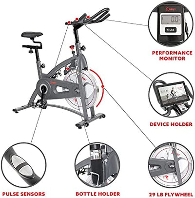 Sunny Health & Fitness Endurance Indoor Cycling Exercise Bike with Magnetic Resistance!

-Brand new and Assembled