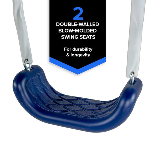 Sportspower Arcadia Metal Swing Set with 5ft Slide, Trapeze, 2 Person Glider Swing!

-Brand new in the box 