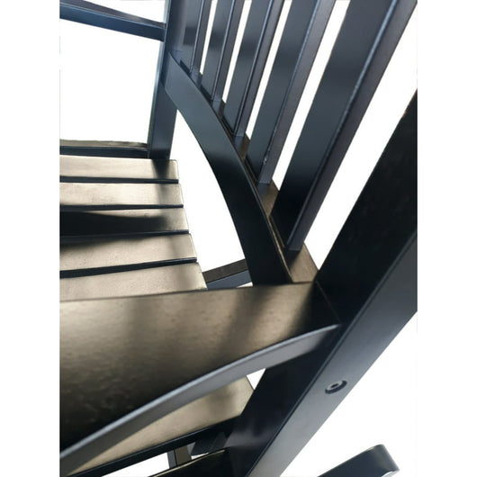 Mainstays Outdoor Wood Porch Rocking Chair, Black, Set of 2!

-Brand new and assembled -(One Chair Does Have a Small Crack on The Side of the butt, photos shown)